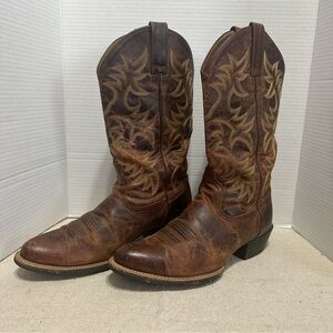 Ariat Men’s Brown Leather Western Cowboy Boots Size 9.5D
